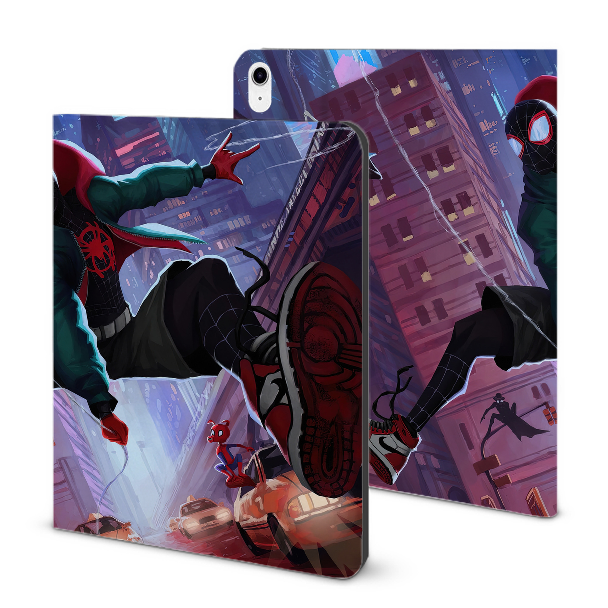 （画像用） Spider Man スパイダーマン IPad ケース ブック型 PUレザー TPU 耐衝撃 軽量 薄型 ペン収納なし 全面保護 IPad 各モデル対応